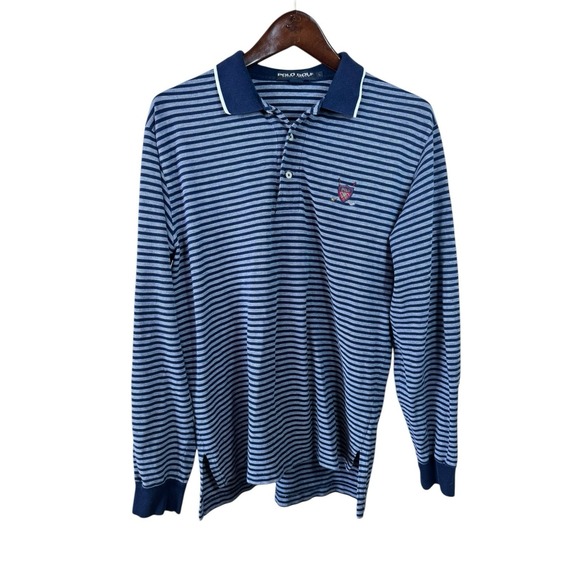 Polo Ralph Lauren Other - VTG Ralph Lauren Polo Golf Long Sleeve Crest Logo Striped Size Large